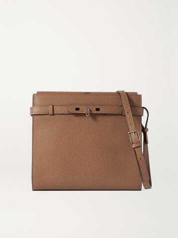 VALEXTRA Brera B-Tracollina Schultertasche aus strukturiertem Leder