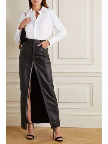 SAINT LAURENT Chemise en popeline de coton
