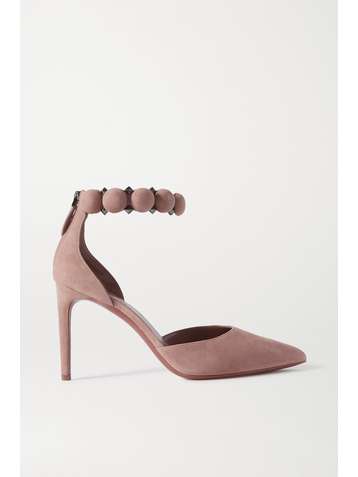 ALAÏA Escarpins en daim à clous Bombe 90