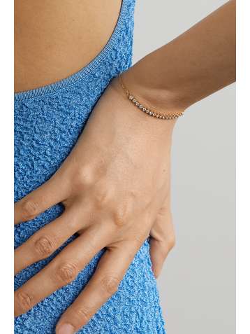 STONE AND STRAND Let It Slide 10-karat gold diamond bracelet