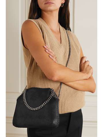 STELLA MCCARTNEY The Falabella medium vegetarian brushed-leather shoulder bag