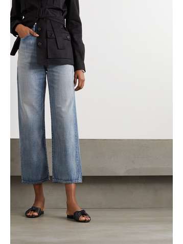 SAINT LAURENT Claquettes en cuir à nœuds Power