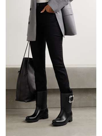 ROGER VIVIER Tempête Viv' crystal-embellished rubber rain boots