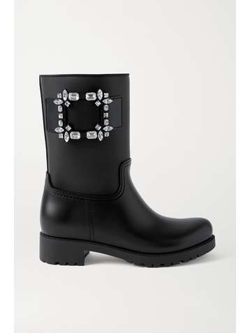 ROGER VIVIER Tempête Viv' crystal-embellished rubber rain boots