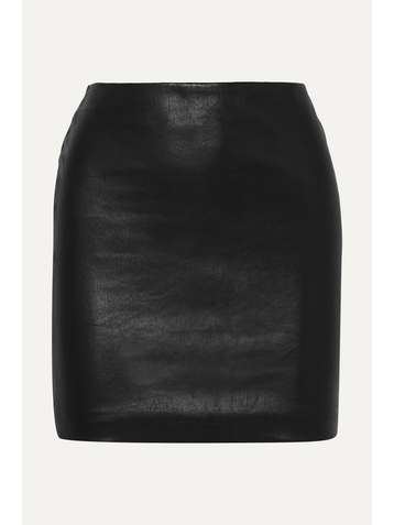 THE ROW Loattan stretch-leather mini skirt