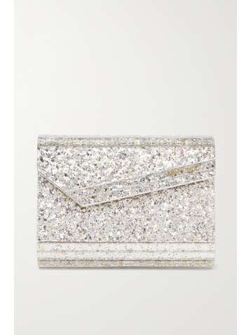JIMMY CHOO Candy glittered acrylic clutch