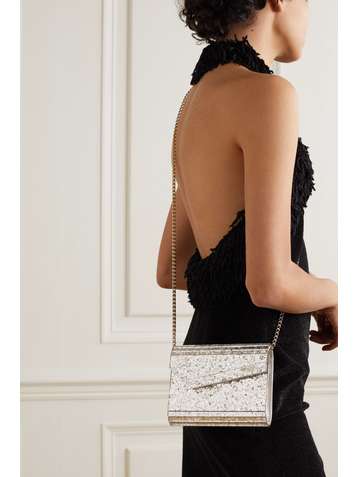 JIMMY CHOO Candy glittered acrylic clutch