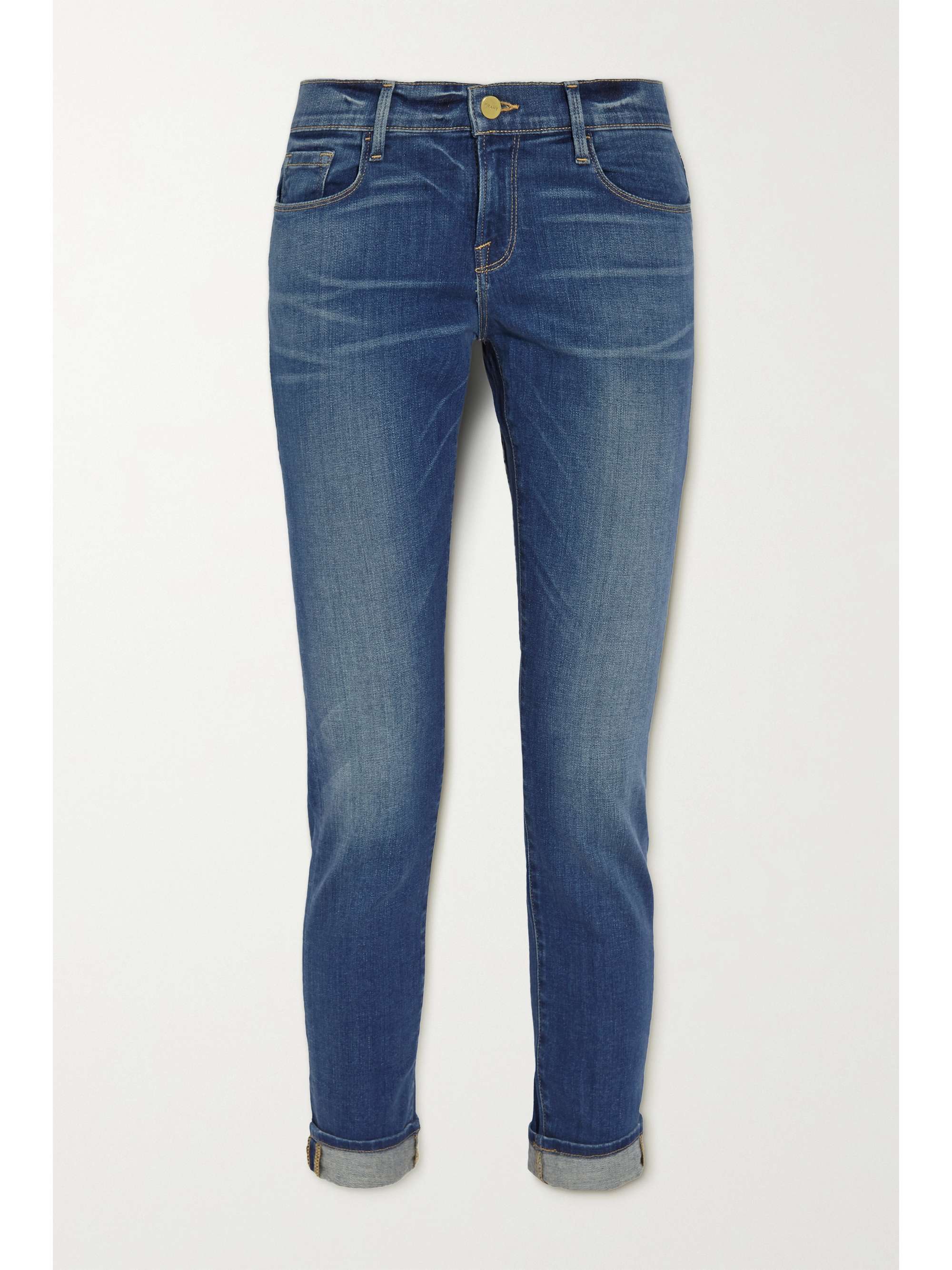 Mid denim Le Garcon slim boyfriend jeans | FRAME | NET-A-PORTER