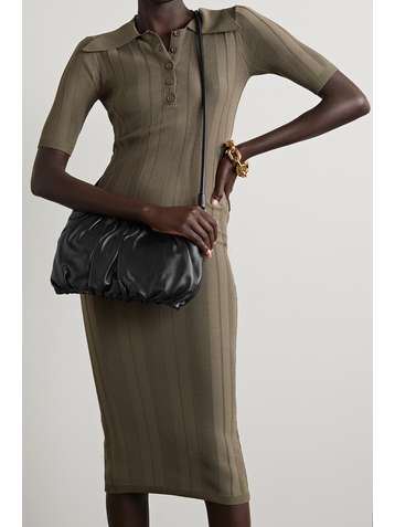 STAUD Bean large gathered leather shoulder bag