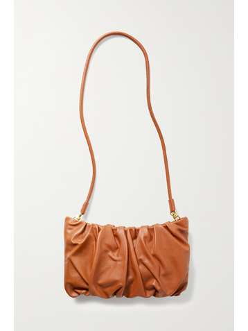 STAUD Bean large gathered leather shoulder bag