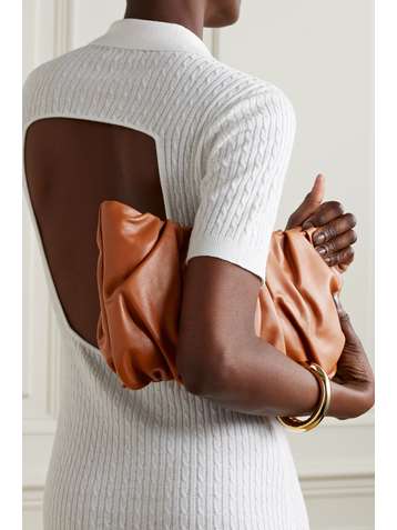STAUD Bean large gathered leather shoulder bag