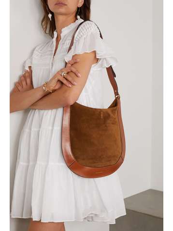 ISABEL MARANT Sac porté épaule en daim et en cuir Moskan