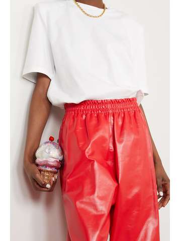 JUDITH LEIBER COUTURE Cherry On Top crystal-embellished gold-tone clutch