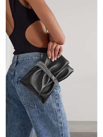JIMMY CHOO Pochette en cuir à fronces et à ornements Daisy