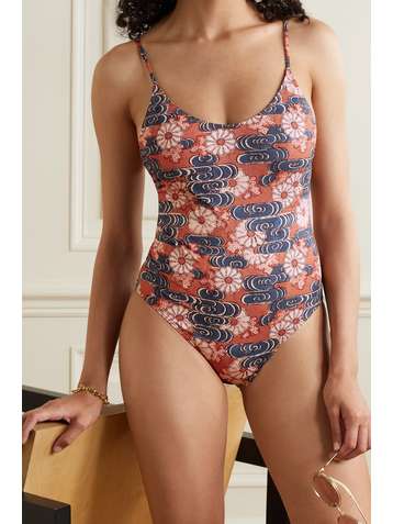 ULLA JOHNSON Adhara floral-print swimsuit