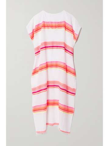 LEMLEM + NET SUSTAIN Qelem Kaftan aus gestreiftem Voile aus einer Baumwollmischung