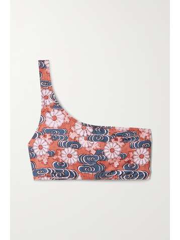 ULLA JOHNSON Reina one-shoulder floral-print bikini top