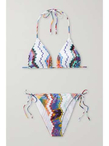 MISSONI Mare Triangel-Bikini aus Häkelstrick mit Neckholder