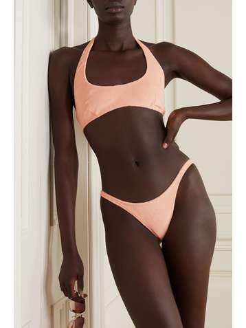 LISA MARIE FERNANDEZ + NET SUSTAIN Amber Bikini aus Frottee aus einer Baumwollmischung