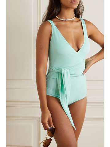 LISA MARIE FERNANDEZ Maillot de bain effet cache-cœur en crêpe stretch Dree Louise - NET SUSTAIN