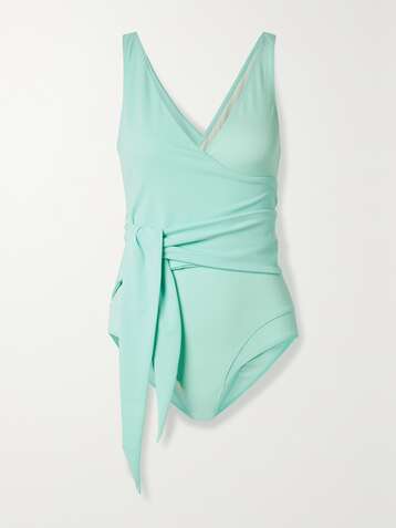 LISA MARIE FERNANDEZ Maillot de bain effet cache-cœur en crêpe stretch Dree Louise - NET SUSTAIN