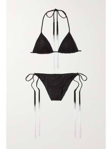 MISSONI Mare Triangel-Bikini aus Häkelstrick mit Neckholder