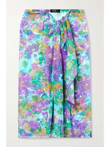 PATBO Gabi Pareo aus Chiffon mit Blumenprint