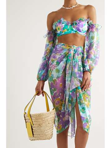 PATBO Gabi Pareo aus Chiffon mit Blumenprint