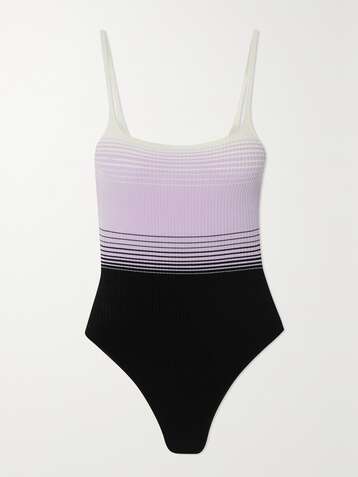 MISSONI Mare striped ribbed swimsuit