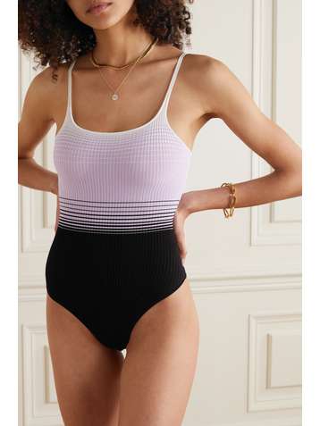 MISSONI Mare striped ribbed swimsuit