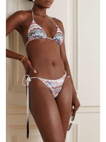 MISSONI Mare Triangel-Bikini aus Häkelstrick mit Neckholder