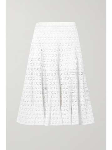 LOVESHACKFANCY Jupe midi en coton crocheté Mardi