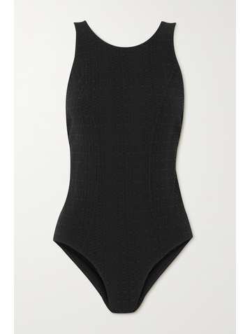 LISA MARIE FERNANDEZ Maillot de bain en crépon à boutons - NET SUSTAIN