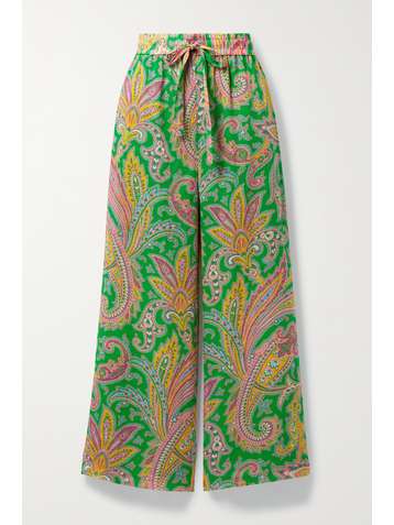 ZIMMERMANN Teddy paisley-print ramie wide-leg pants