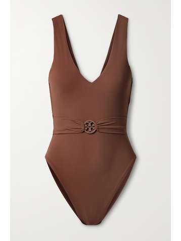 TORY BURCH Miller belted swimsuit