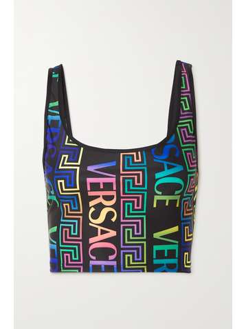 VERSACE Printed bikini top