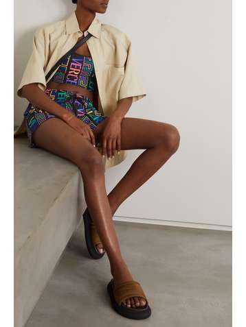 VERSACE Printed bikini top