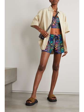 VERSACE Printed shell shorts