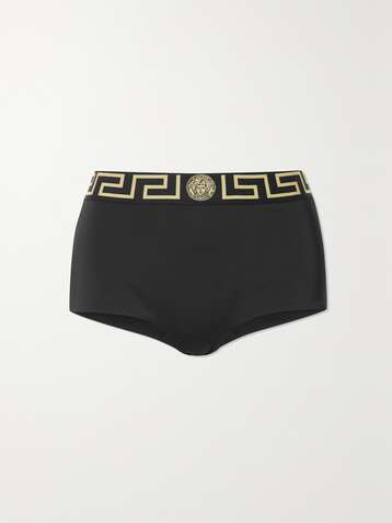 VERSACE Bikini-Höschen mit Jacquard-Besatz