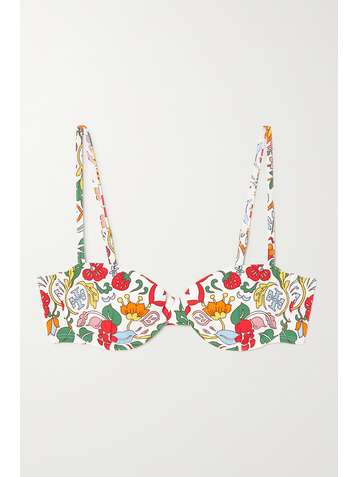 TORY BURCH Printed underwired bikini top