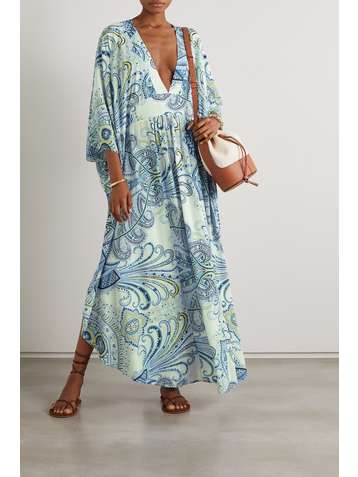 MELISSA ODABASH Gabriella Kaftan aus bedrucktem Crêpe
