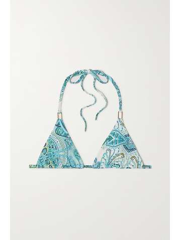 MELISSA ODABASH Cancun printed triangle bikini top