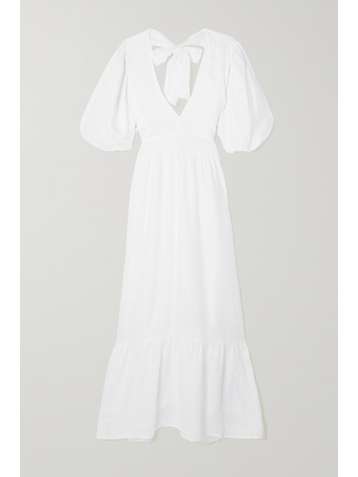 FAITHFULL THE BRAND + NET SUSTAIN Romilla tie-detailed tiered linen midi dress