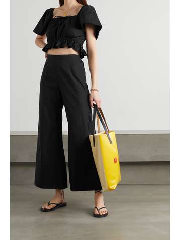 FAITHFULL THE BRAND + NET SUSTAIN Lario cotton-poplin wide-leg pants