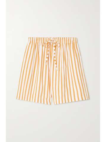 FAITHFULL THE BRAND + NET SUSTAIN Sereno striped cotton-poplin shorts