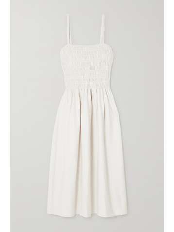 FAITHFULL THE BRAND + NET SUSTAIN Camden smocked cotton-terry midi dress