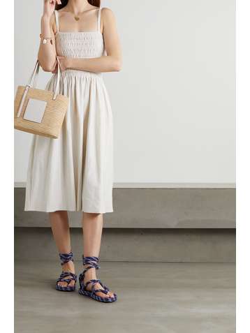 FAITHFULL THE BRAND + NET SUSTAIN Camden smocked cotton-terry midi dress
