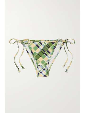 FAITHFULL THE BRAND + NET SUSTAIN Hazel checked recycled bikini briefs