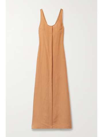 BONDI BORN Mallorca linen-blend maxi dress