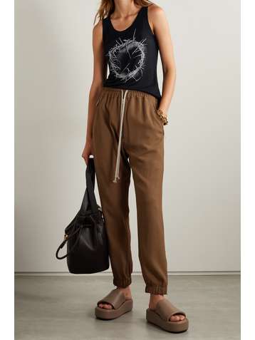RICK OWENS Pantalon de survêtement en crêpe de laine mélangée